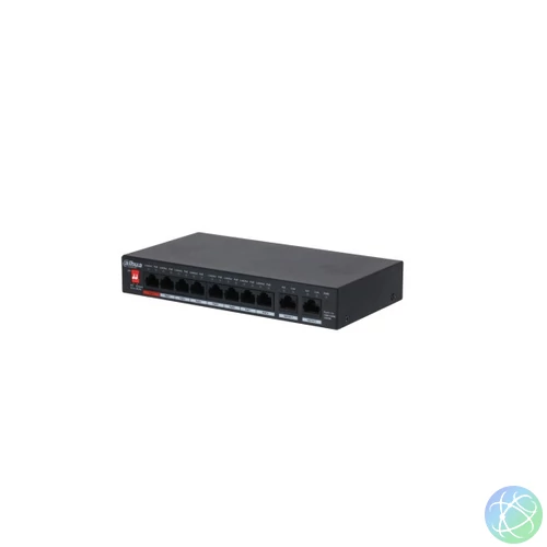 Dahua PFS3010-8GT-96-V2 1x 100/1000(Hi-PoE/PoE+/PoE)+7x 100/1000(PoE+/PoE)+2x gigabit uplink, 96W PoE switch