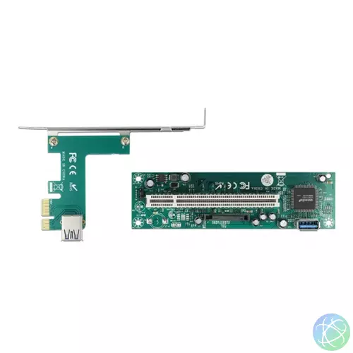 Delock 90065 1xPCI 32 Bit 60cm-es USB kábel csatlakozású PCI Express x1 Riser kártya