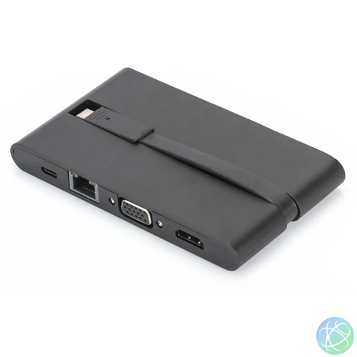 Digitus DA-70865 USB-C utazó 9 portos univerzális notebook dokkoló állomás