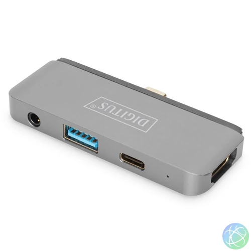 DIGITUS DA-70893 USB-C 4 portos univerzális mobil dokkoló