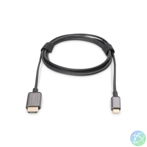 DIGITUS DA-70821 USB C - HDMI A 1,8m szürke video átalakító kábel
