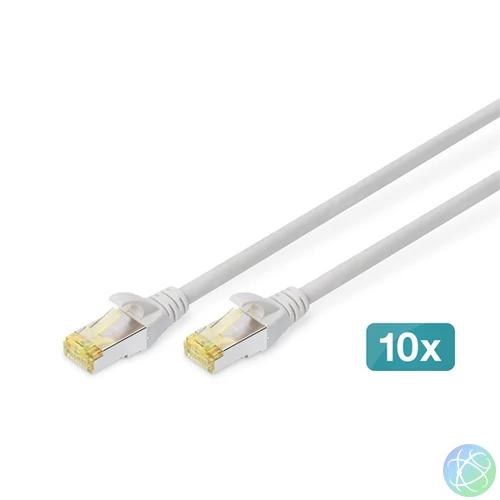 DIGITUS Cat.6A S/FTP LSZH 5m szürke patch kábel (10db/csomag)