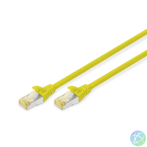 DIGITUS Cat.6A S/FTP LSZH 0,5m sárga patch kábel