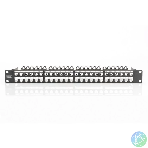 DIGITUS 48port 19" 1U fekete moduláris üres patch panel