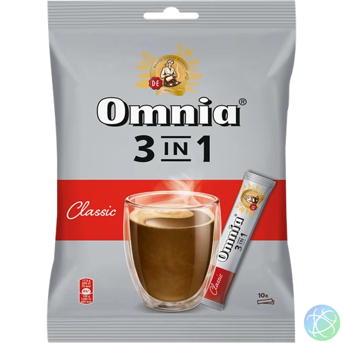 Douwe Egberts Omnia Classic 3in1 10x17,5g instant kávékeverék csomag