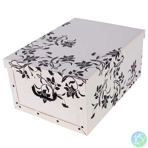 Miss Space Maxi 51x37x24 cm fehér barokk virágok tárolódoboz