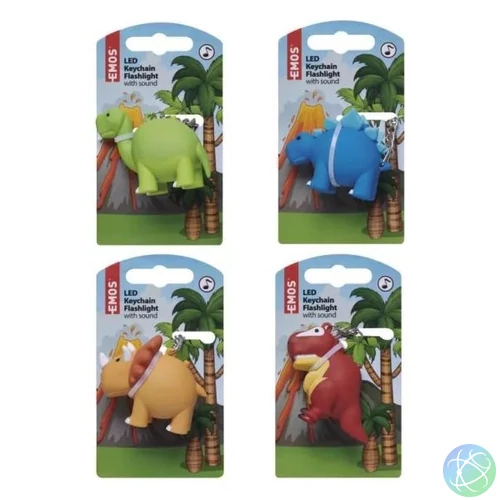 Emos P4711 dinoszauroszok LED kulcstartó lámpa