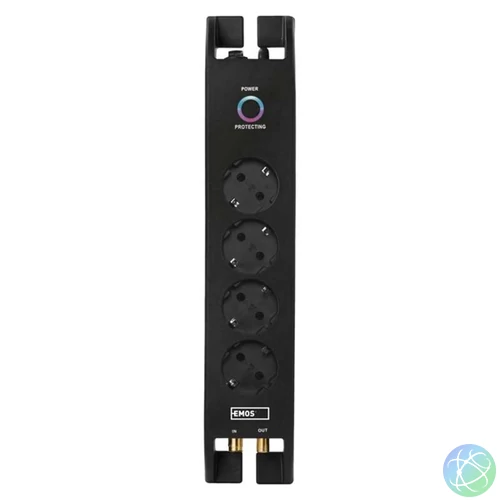 EMOS P54222 2m 1800J SCHUKO 4 csatlakozós túlfeszültség védett elosztó