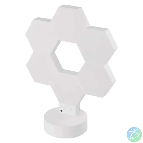 Emos GoSmart Hexagon fehér, 6 részből álló, RGBIC dimmelhető, WiFi LED asztali lámpa