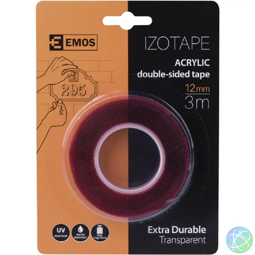 Emos F6060 12 mm x 3 m akril kétoldalú ragasztószalag