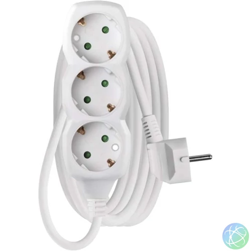 Emos P0323R 3 aljzat 3méter 1,5mm2 fehér hosszabbító