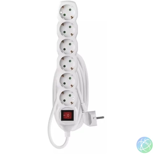 Emos P1623R 6 aljzat 3méter 1,5mm2 kapcsolós hosszabbító
