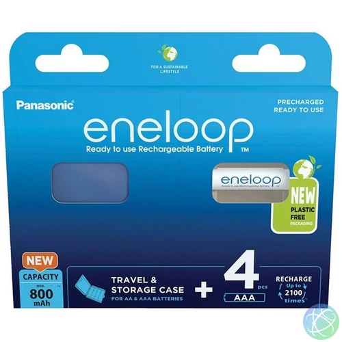 Panasonic Eneloop BK-4MCDEC4BE AAA 800mAh mikro ceruza akku 4db/csomag