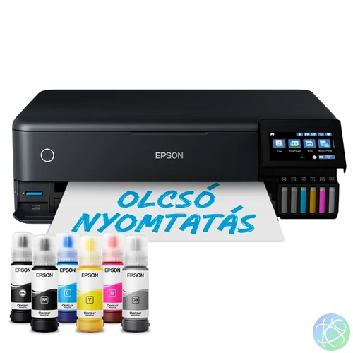 Epson EcoTank L8180 fotónyomtató MFP, WiFi/USB/LAN, 1800 fotóra elegendő tinta a dobozban