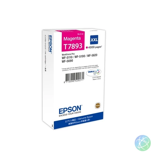 Epson C13T789340 T7893 patron magenta