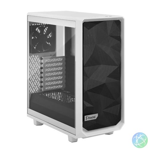 Fractal Design Meshify 2 Compact  Fehér ablakos (Táp nélküli) ATX ház
