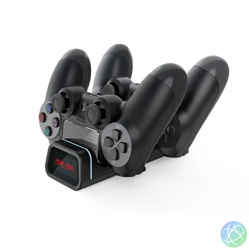 FroggieX FX-P4-C2-B Dual Charging Dock PS4 fekete töltőállomás