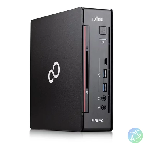 Fujitsu Esprimo Q958 Micro/i3-8100T/8GB/256GB SSD/Win Pro COA/fekete asztali számítógép (Használt A+,felújított)