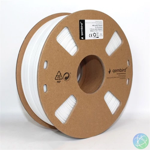 Gembird 3DP-ABS1.75-01-W ABS 1.75mm 1kg fehér filament