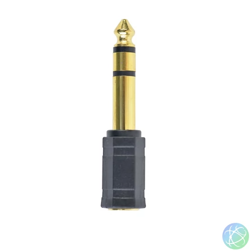 Gembird A-6.35M-3.5F Jack stereo 6,3mm -> Jack stereo 3,5mm M/F fekete adapter