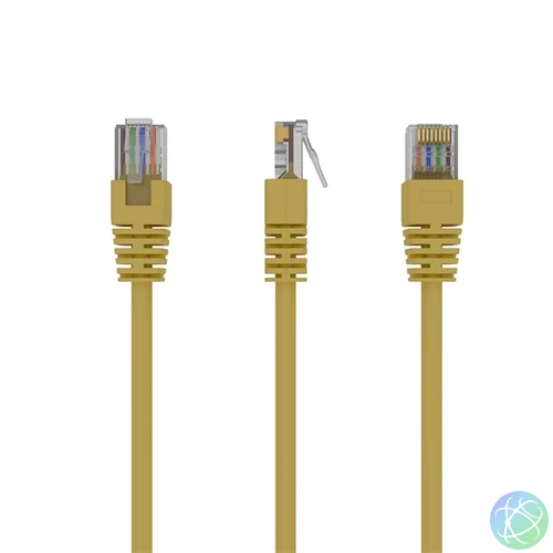 Gembird PP12-2M/Y 2m RJ45 CAT5e UTP M/M sárga kábel