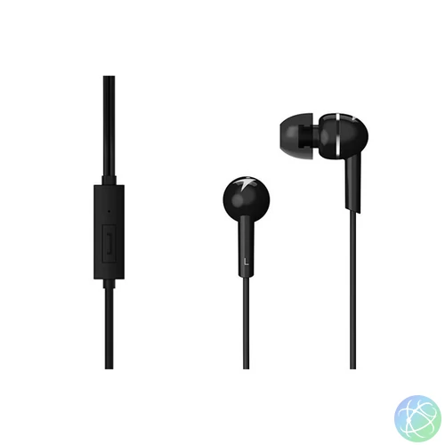 Genius HS-M300 mikrofonos fekete fülhallgató