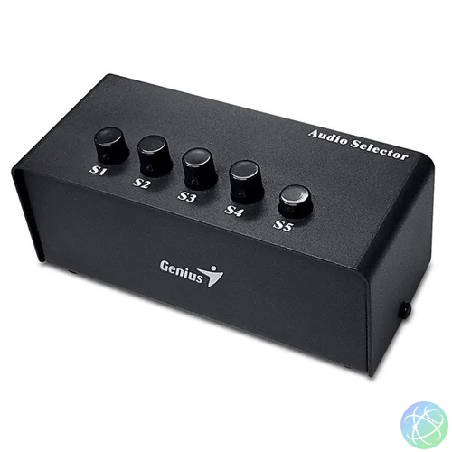 Genius RS2 5 portos fekete audio switch