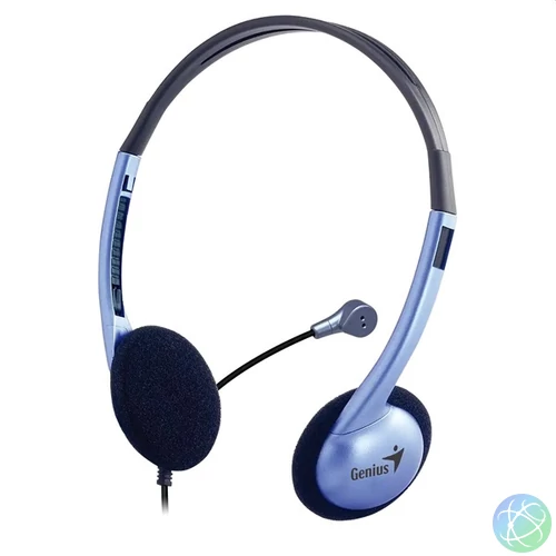 Genius HS-02B PC vezetékes kék headset