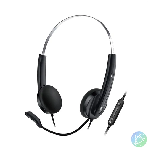 Genius HS-220U USB-C fekete headset Copilot gombbal