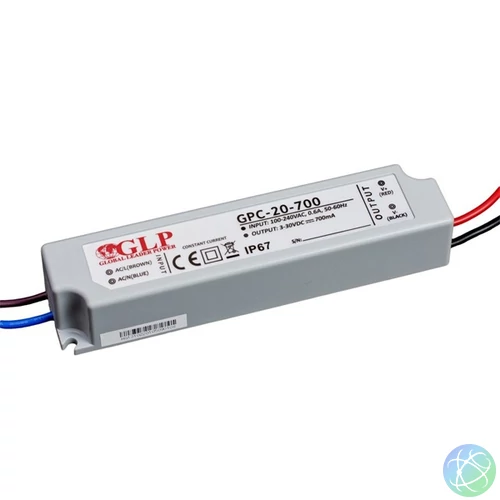 GLP GPC-20-700 19.6W 3~28V 700mA IP67 LED tápegység