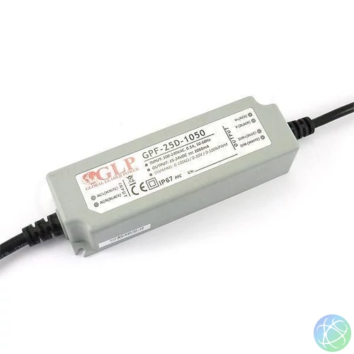 GLP GPF-25D-1050 25.2W 15~24V 1050mA IP67 LED tápegység