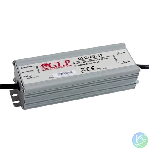 GLP GLG-60-12 60W 12V 5A IP65 PFC szűrős LED tápegység
