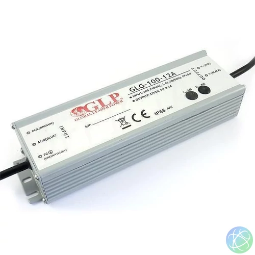GLP GLG-100-12 100W 12V 8.5A IP65 PFC szűrős LED tápegység