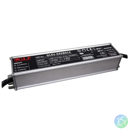 GLP GLSV-035B012 12V/2.9A 35W IP67 LED tápegység