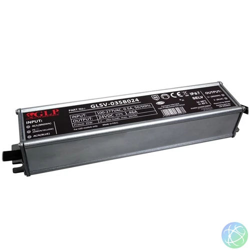 GLP GLSV-035B024 24V/1.46A 35W IP67 LED tápegység