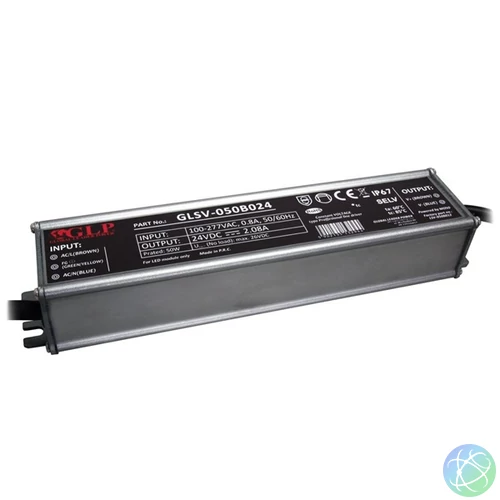 GLP GLSV-050B024 24V/2.1A 50W IP67 LED tápegység