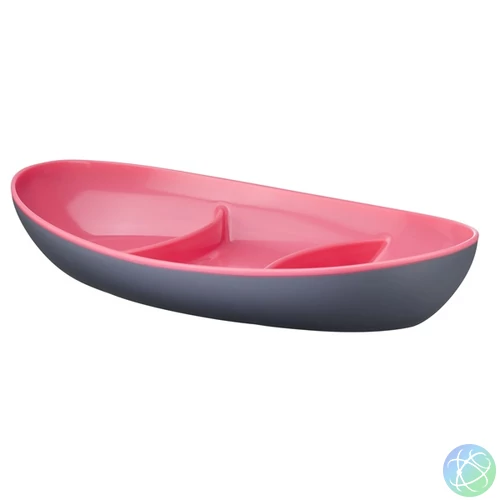 IRIS G-606 AURA OVAL DIVIDED kétszínű osztott tányér 17x27x5cm
