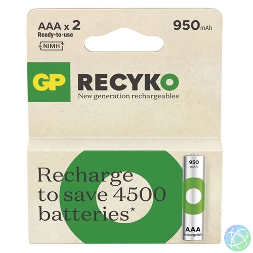 GP ReCyko NiMH Akkumulátor HR03 (AAA) 950mAh 2db