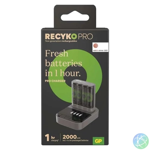 GP B50460D P461 + 4xAA ReCyko Pro akkumulátor töltő + dokkoló