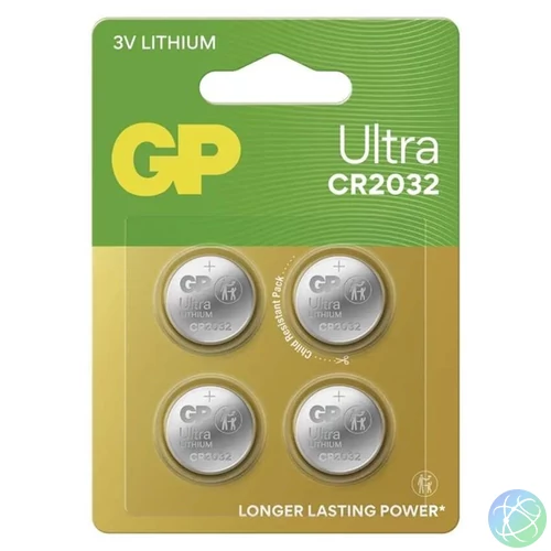 GP B32324 Ultra CR2032 lítium gombelem 4db/bliszter