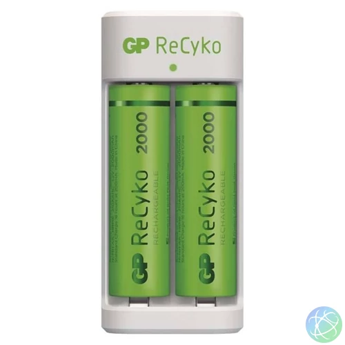 GP Eco E211 Akkutöltő + 2×AA GP ReCyko 2000