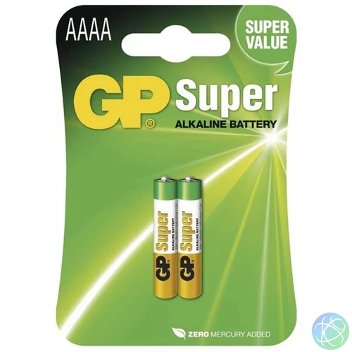GP Super alkáli AAAA (25A, LR61, LR8, MN2500) szuper mikro ceruza elem 2db/bliszter