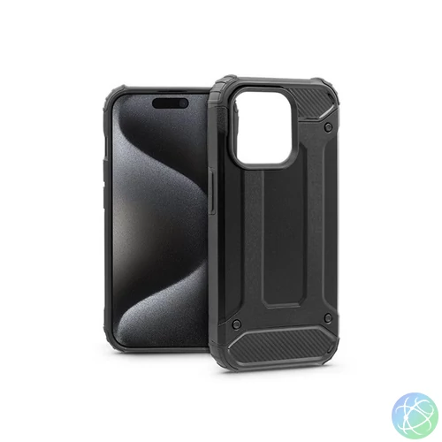 Haffner PT-6855 Apple iPhone 15 Pro Armor fekete ütésálló hátlap