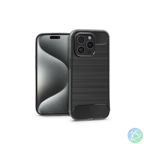 Haffner PT-6859 Apple iPhone 15 Pro Carbon fekete szilikon hátlap