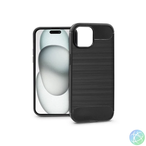 Haffner PT-6858 Apple iPhone 15 Plus Carbon fekete szilikon hátlap
