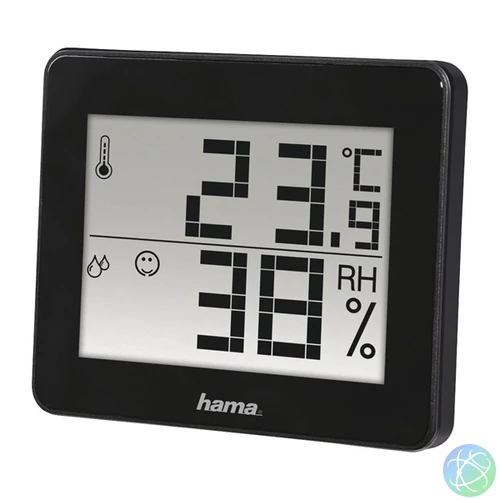 Hama 186361 TH-130 fekete hő- páratartalom mérő