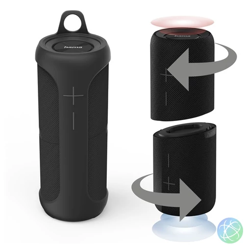 Hama 188220 "TWIN 2.0", 20W, vízálló, fekete bluetooth hangszóró