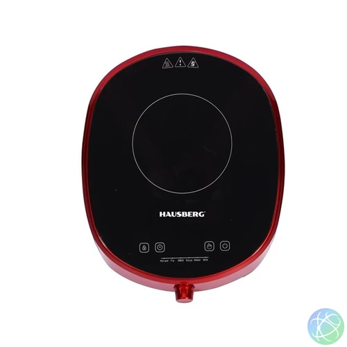 Hausberg HB-1527RS 2000W-os vörös elektromos egylapos indukciós főzőlap érintésvezérléssel