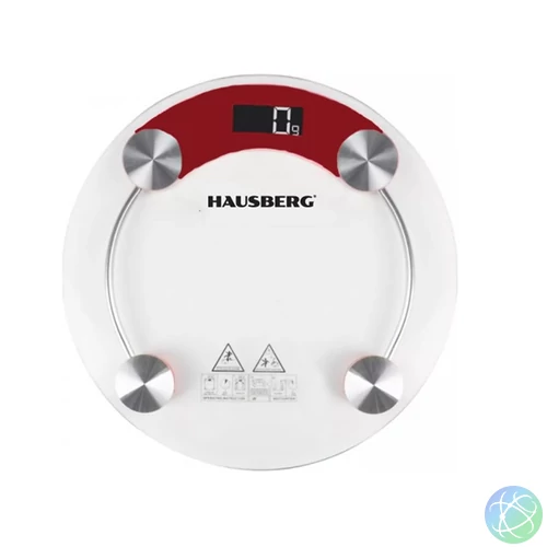 Hausberg HB-6000RS vörös üveg fürdőszobai mérleg
