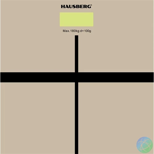 Hausberg HB-6003AB üveg fürdőszobai mérleg bézs